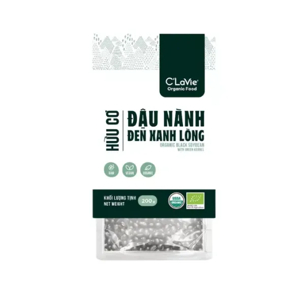 Đậu đen xanh lòng hữu cơ C'Lavie gói 200g