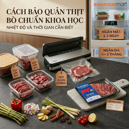 Cách bảo quản thịt bò chuẩn khoa học giúp giữ trọn độ tươi ngon