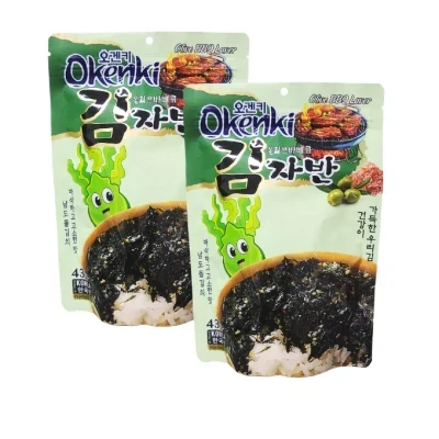 Combo 2 gói rong biển trộn cơm oliu BBQ Okenki 43g