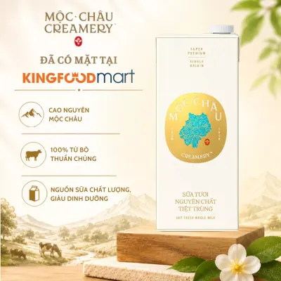 Sữa tươi tiệt trùng Mộc Châu Creamery nguyên chất hộp 1L