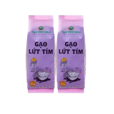 Combo 2 túi gạo lứt tím Vinh Hiển 1kg