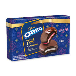 Bánh socola pie nhân dẻo marrshmallow hộp Tết Oreo hộp 480g