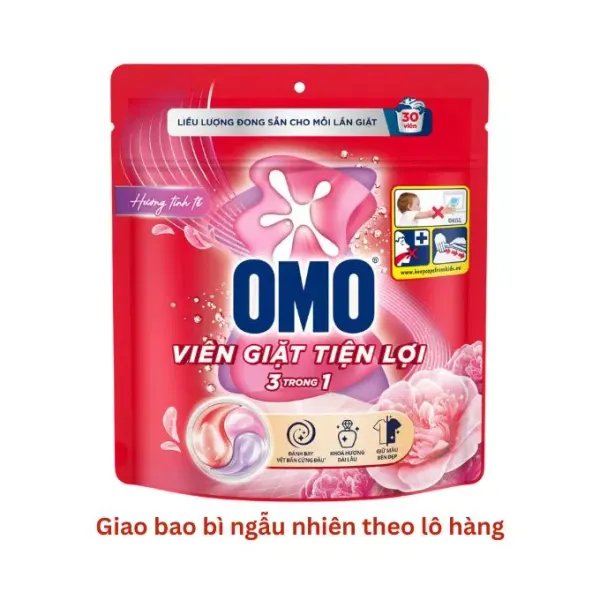 Viên giặt 3 trong 1 hương tinh tế Omo túi 315g