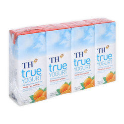 Lốc sữa chua uống tiệt trùng hương cam tự nhiên TH True Milk hộp 180ml (4 Hộp)
