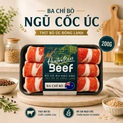 Ba chỉ bò ngũ cốc Úc đông lạnh Freshfoco vỉ 200g